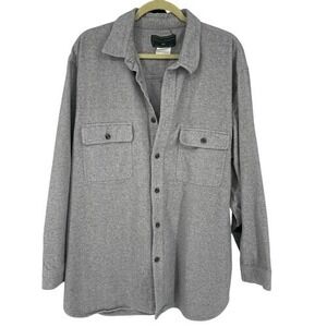 Field & Stream Gray Heavyweight Button Down Shacket XXL‎